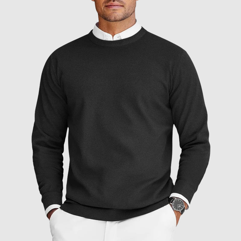 Damen Strickpullover für mühelosen Lagenlook in Schwarz