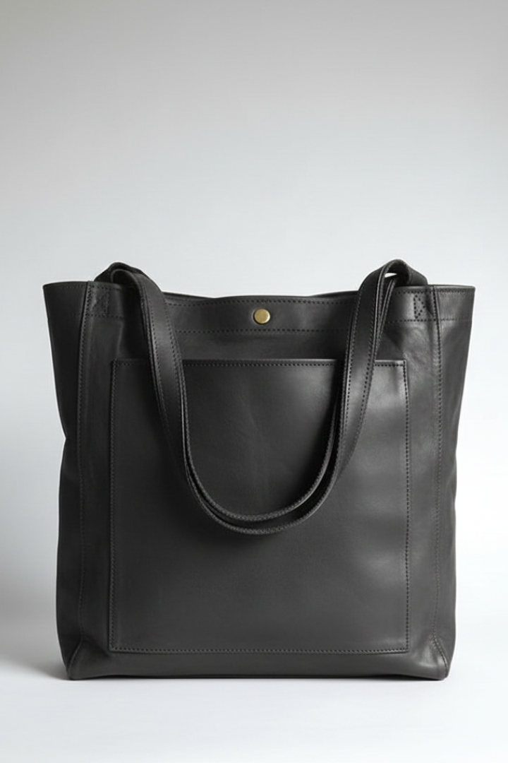 Damen strukturierte Laptoptasche mit Schultergriffen in Schwarz