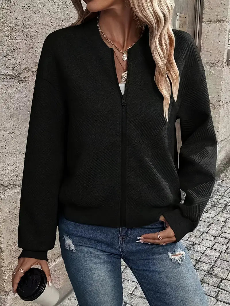 Damen Strukturierte Strickjacke mit bequemem Schnitt (6)