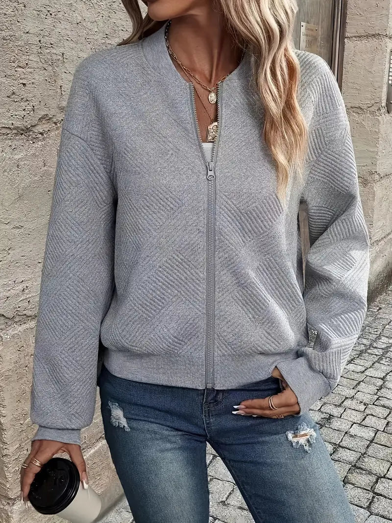 Damen Strukturierte Strickjacke mit bequemem Schnitt (9)