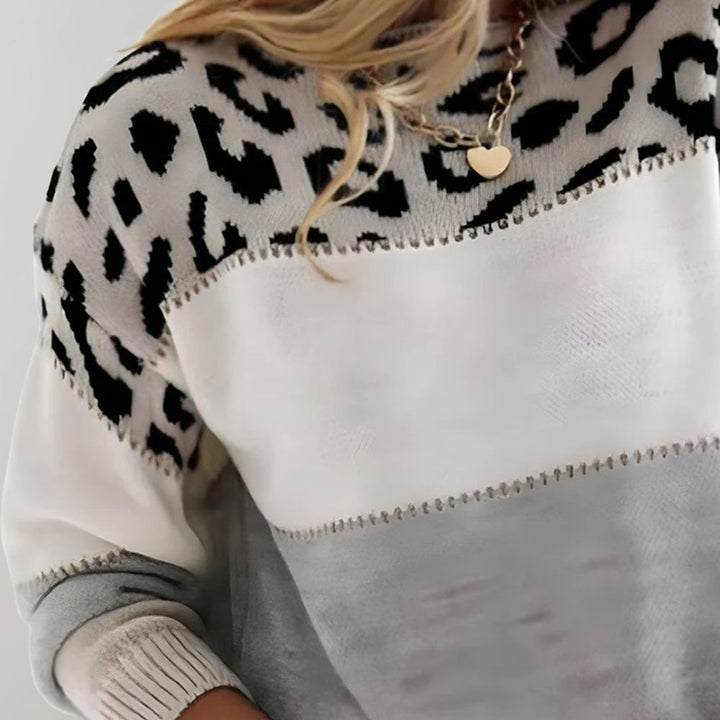 Damen Sweatshirt im lockeren Schnitt, gemustert (2)