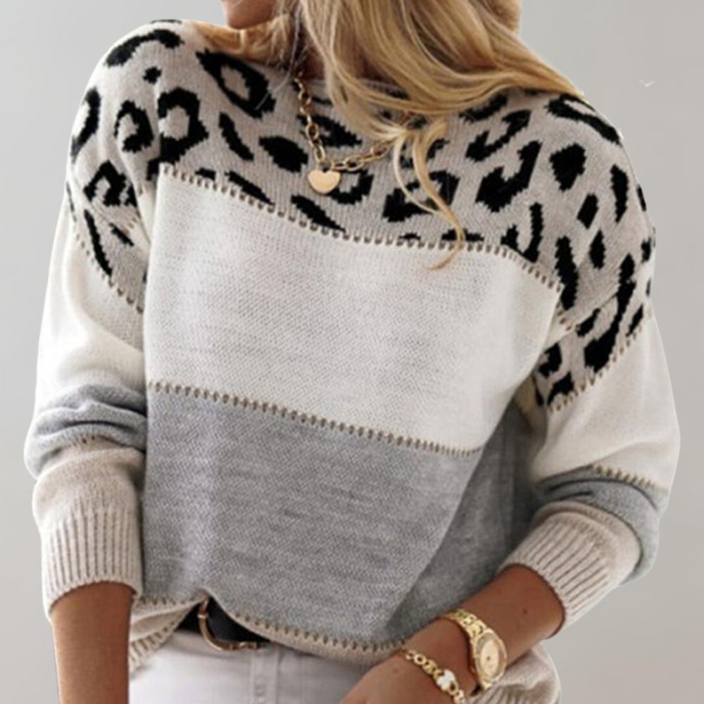 Damen Sweatshirt im lockeren Schnitt, gemustert (3)