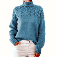 Emma | Damen Sweatshirt Rollkragen schmeichelhaft zeitlos