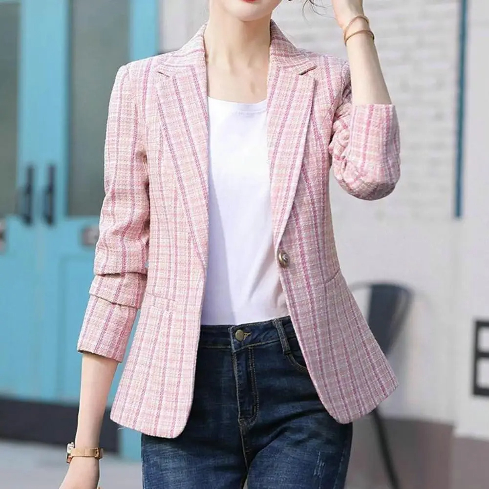 Damen Tailierte Business Jacke in Rosa