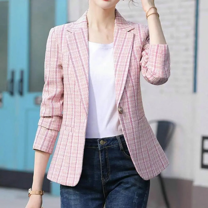 Damen Tailierte Business Jacke in Rosa
