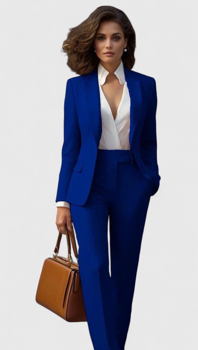 Damen Tailored Anzug-Set für Büro in Blau