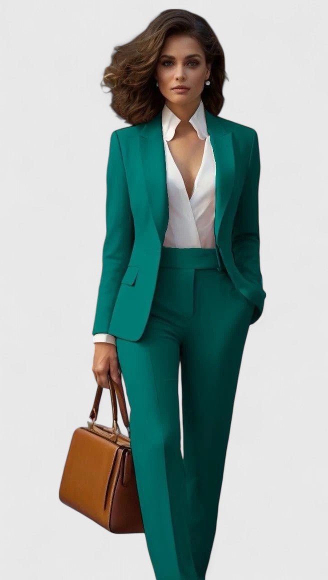 Damen Tailored Anzug-Set für Büro in Grün