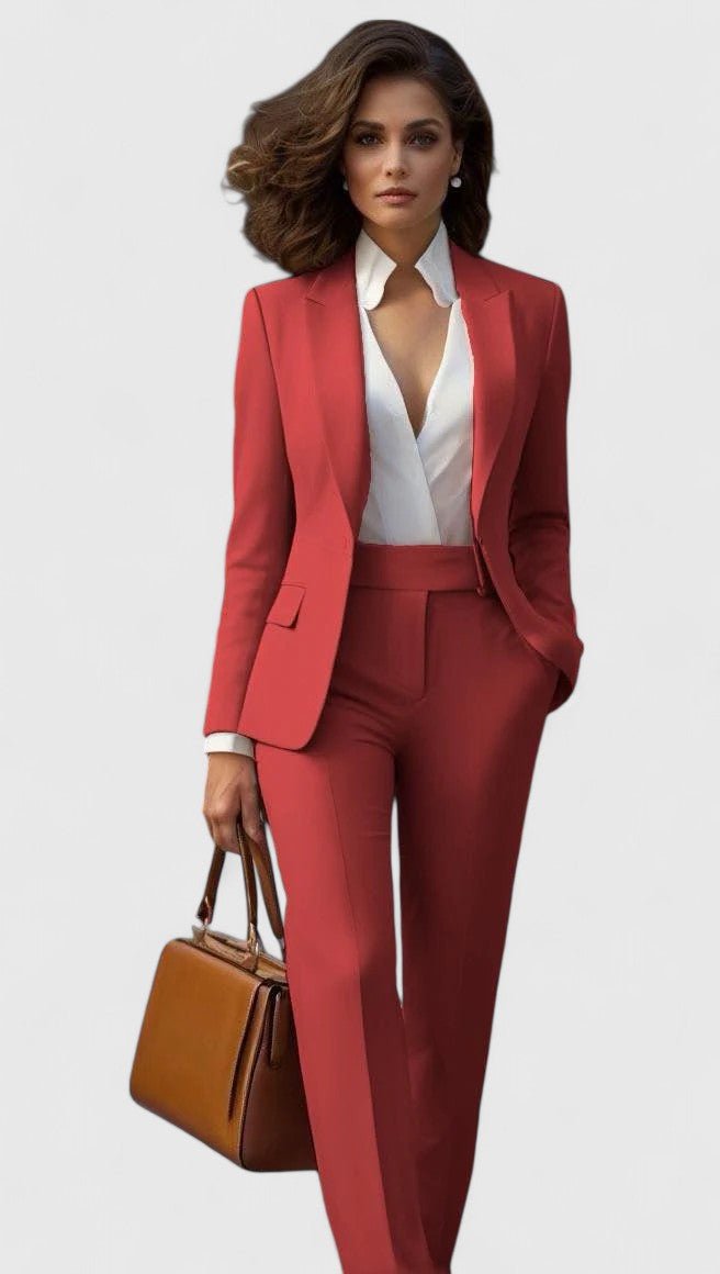 Damen Tailored Anzug-Set für Büro in Orange