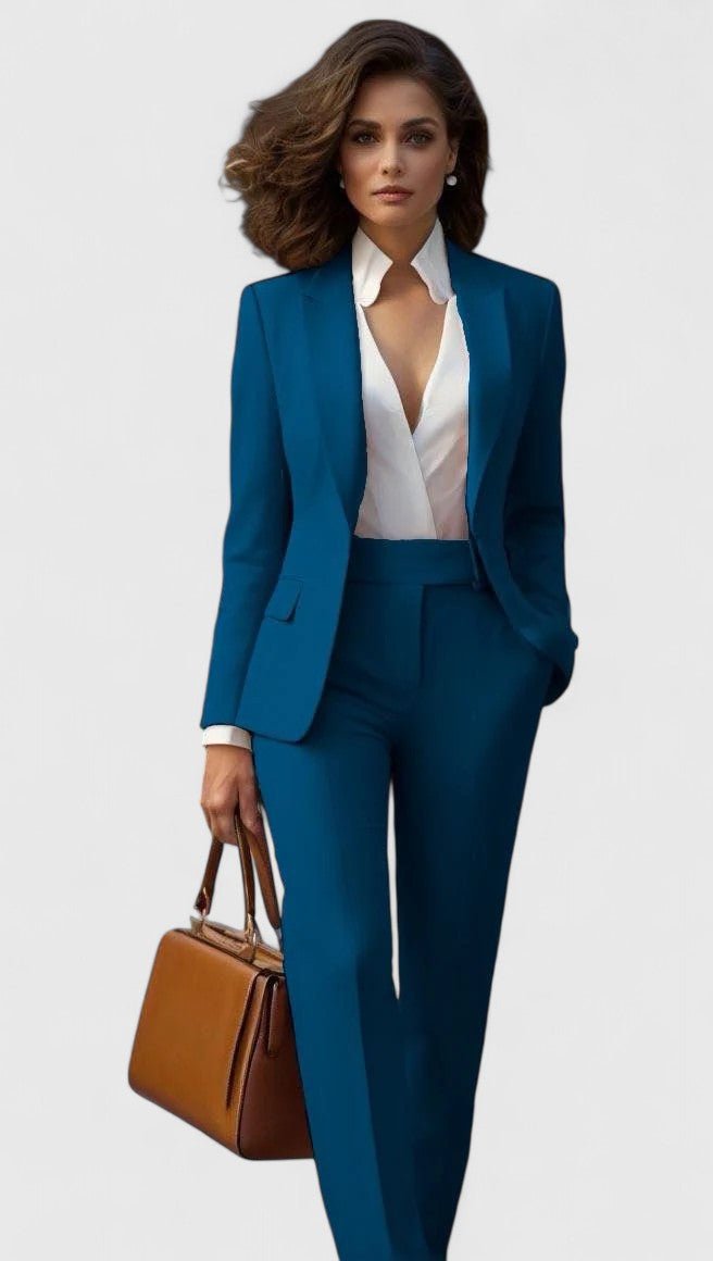 Damen Tailored Anzug-Set für Büro in Petrol