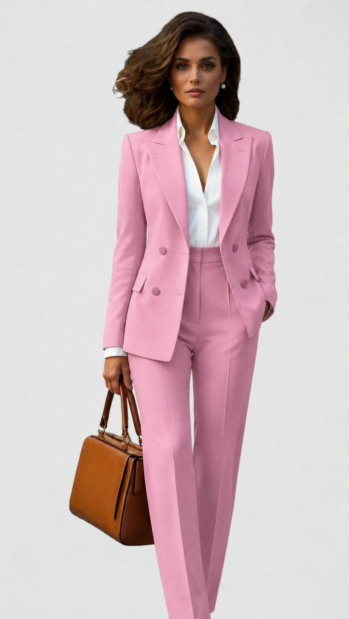 Damen Tailored Anzug-Set für Büro in Rosa