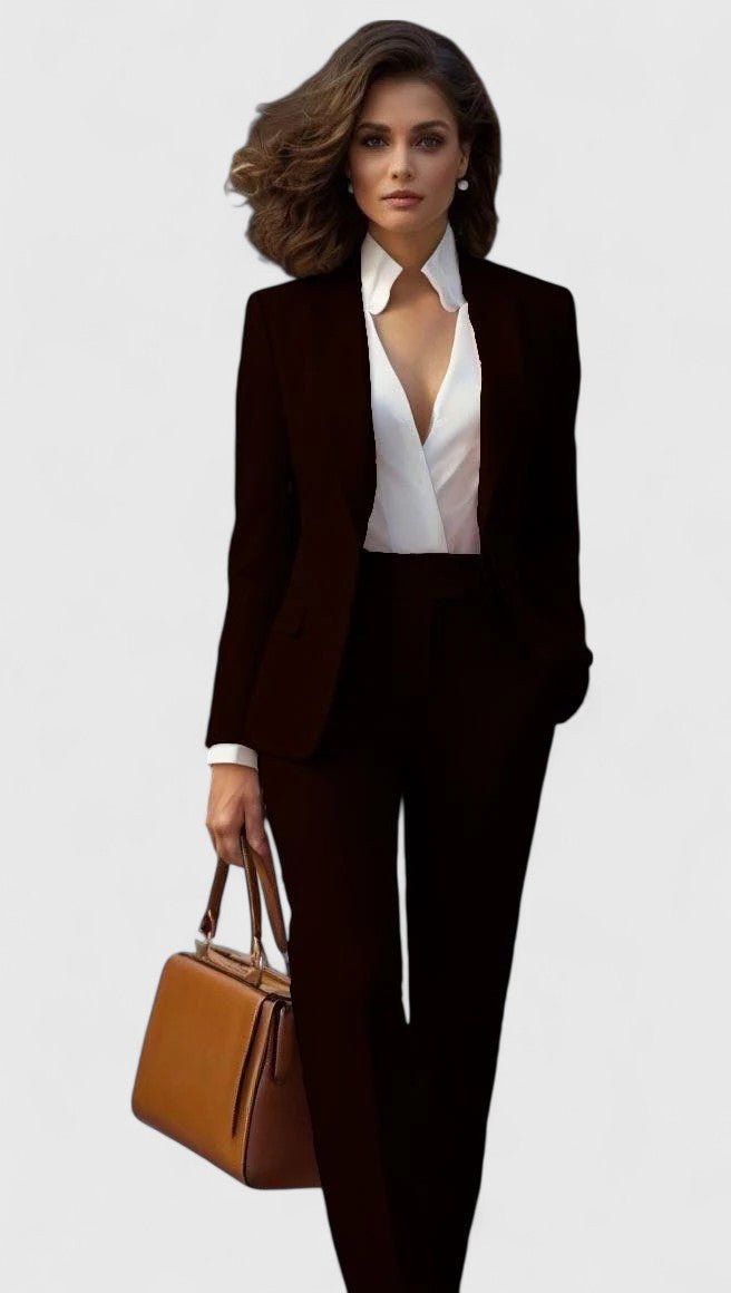 Damen Tailored Anzug-Set für Büro in Schwarz
