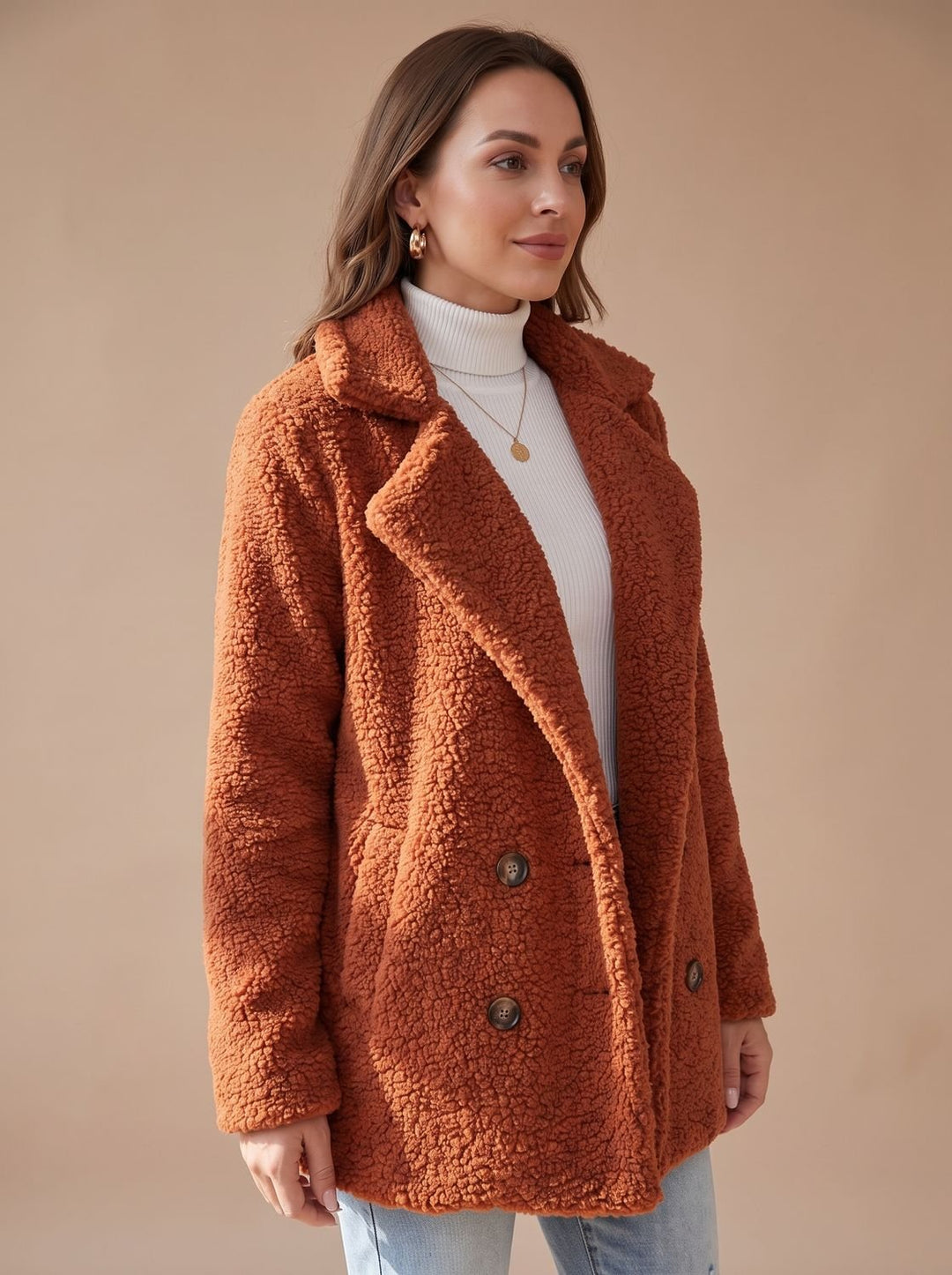 Damen Teddy-Trenchcoat für den Winter (5)