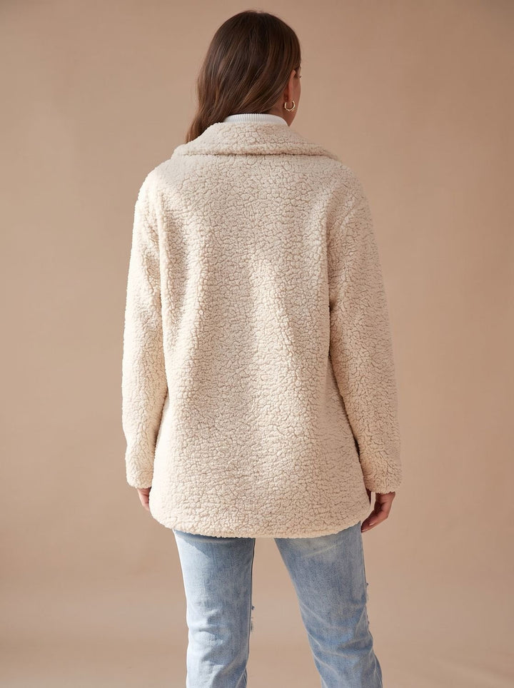 Damen Teddy-Trenchcoat für den Winter (6)