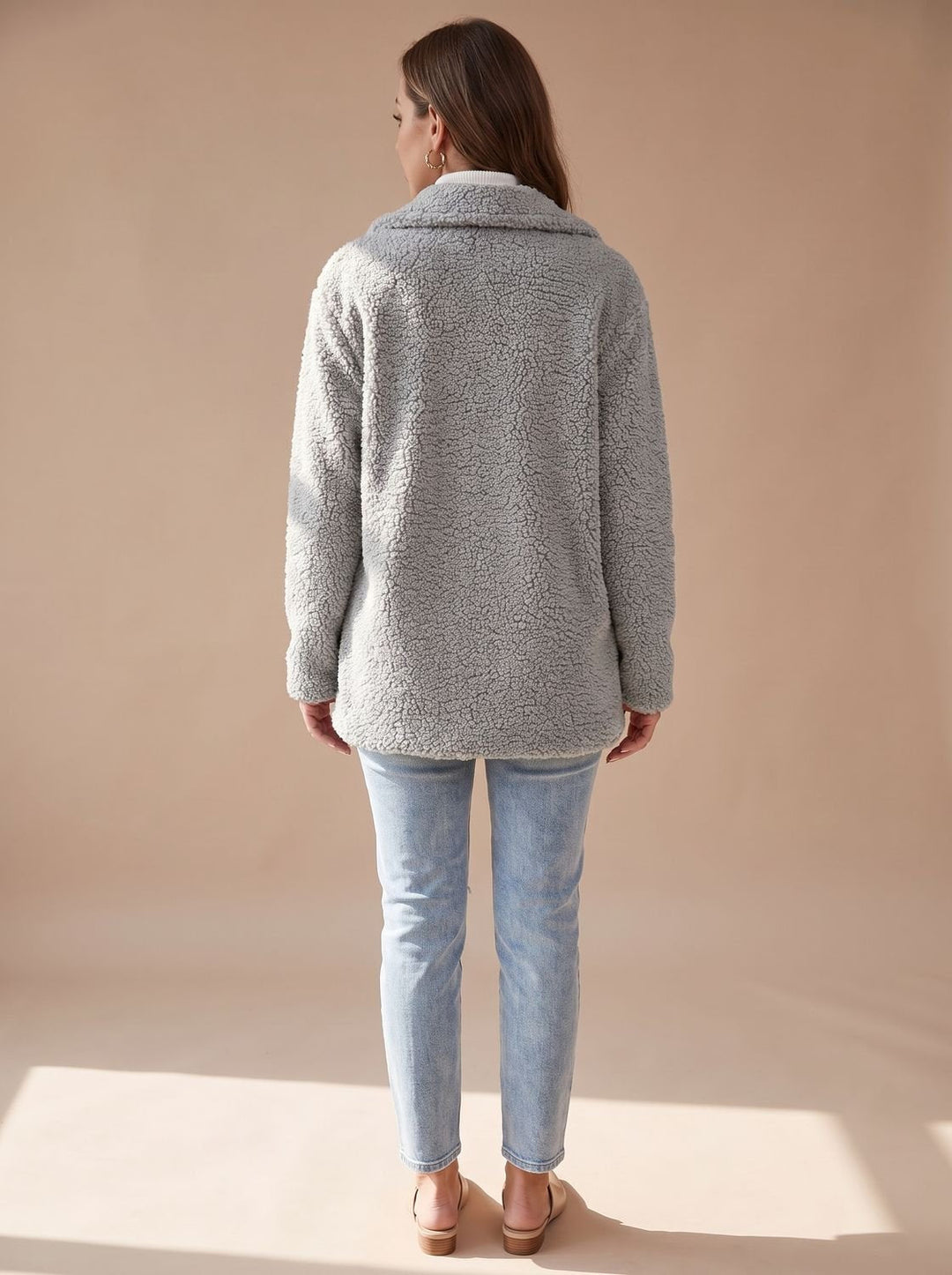 Damen Teddy-Trenchcoat für den Winter (7)