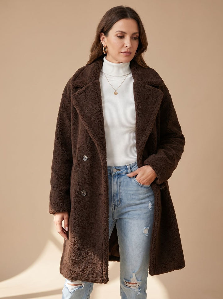 Damen Teddy-Trenchcoat für den Winter (8)