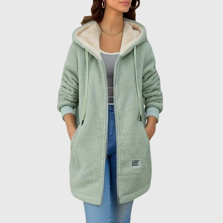 Damen Teddyjacke mit zeitlosem Herbstcharme in Grün
