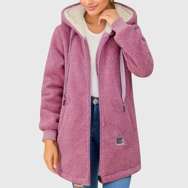 Damen Teddyjacke mit zeitlosem Herbstcharme in Rosa