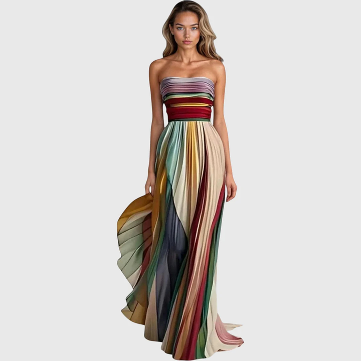 Damen Trägerlos Mehrfarbig Shorts Maxi in Prämie