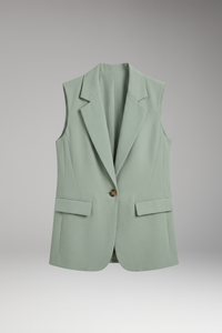 Alina | Damen Trenchcoat Blazer ärmellos mit Kragen