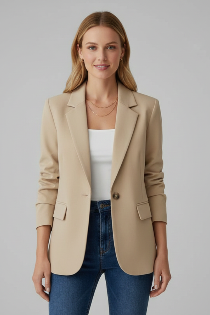 Damen Trenchcoat-Blazer für den Alltag in Beige