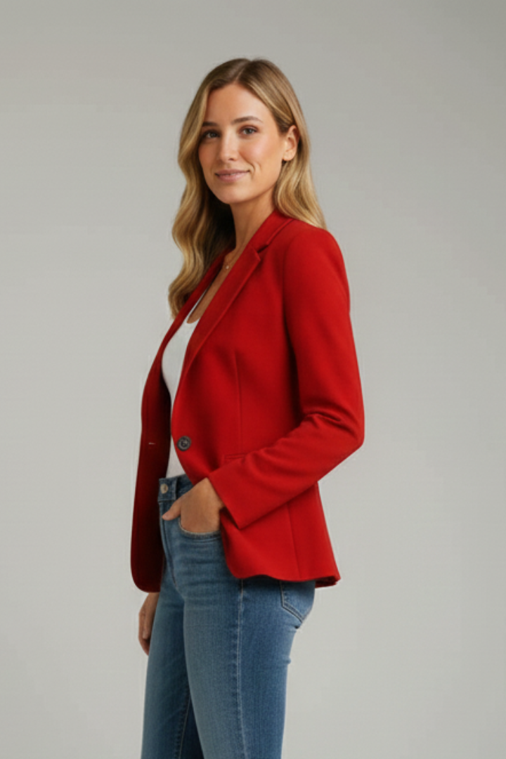 Damen Trenchcoat-Blazer für den Alltag in Rot