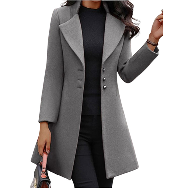 Damen Trenchcoat elegant tailliert zeitlos in Grau