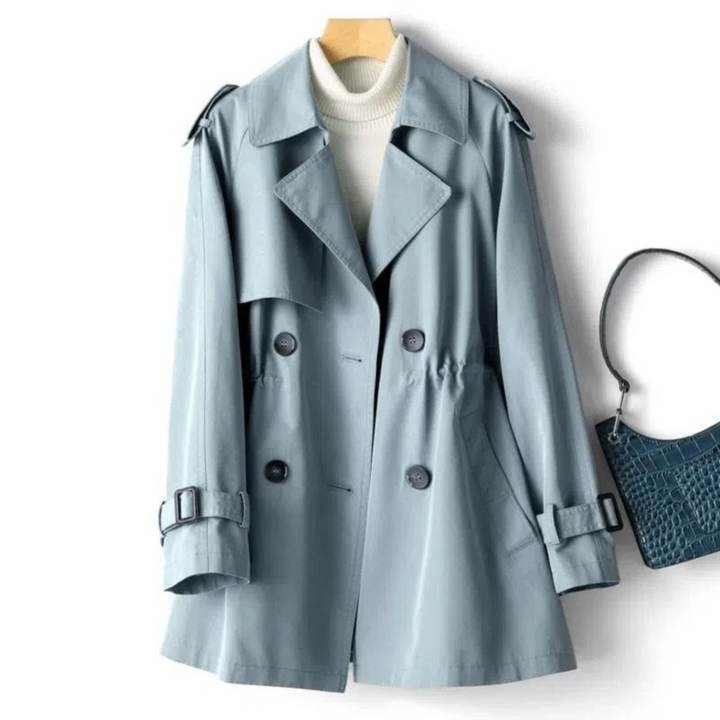 Damen Trenchcoat im Lässigen Stil für Alltag in Blau