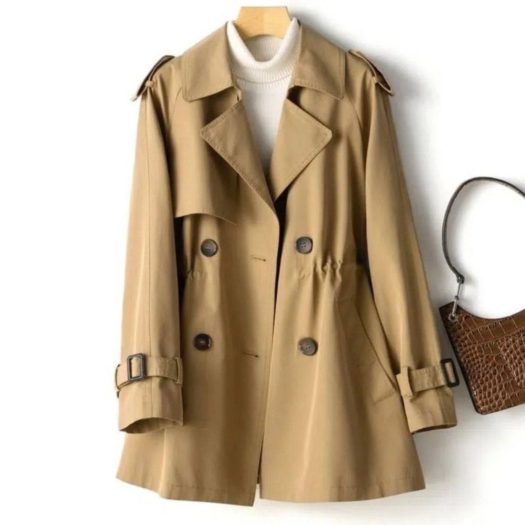 Damen Trenchcoat im Lässigen Stil für Alltag in Braun