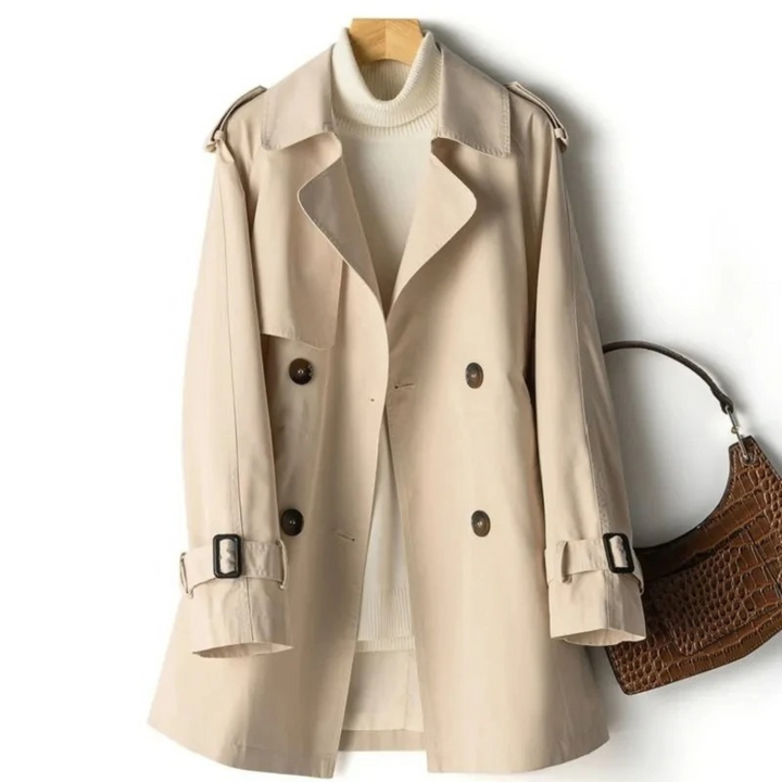 Damen Trenchcoat im Lässigen Stil für Alltag in Khaki