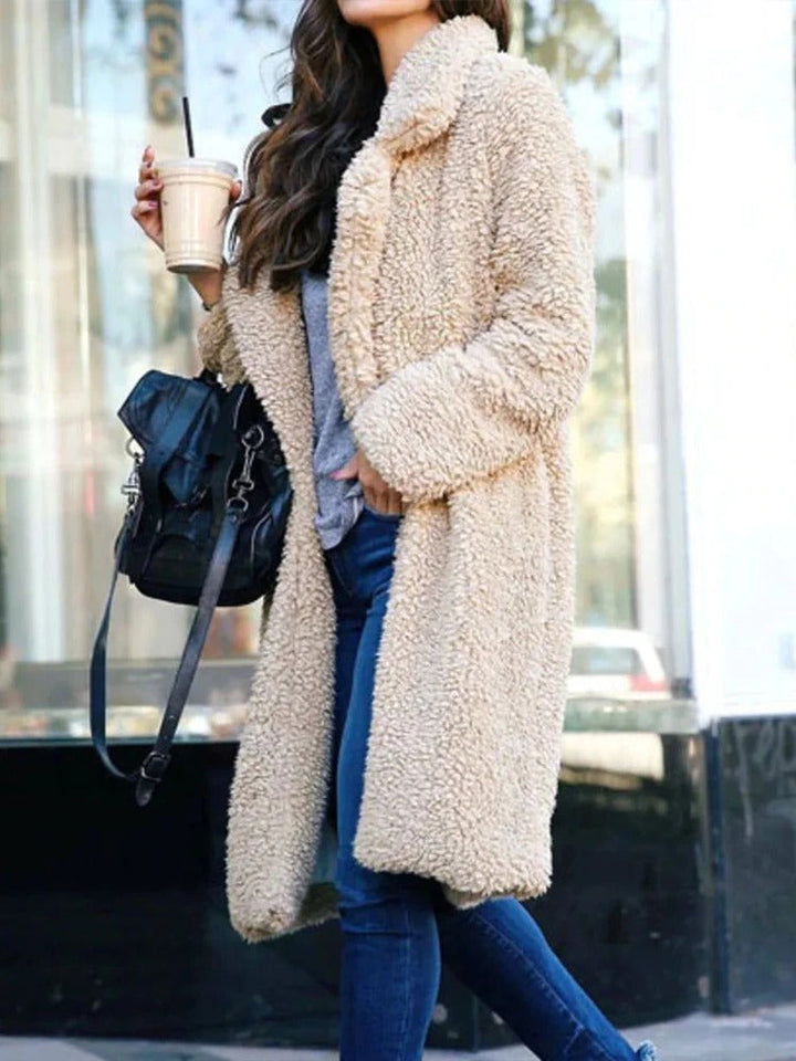 Damen Trenchcoat im Teddy-Stil für den Winter (2)