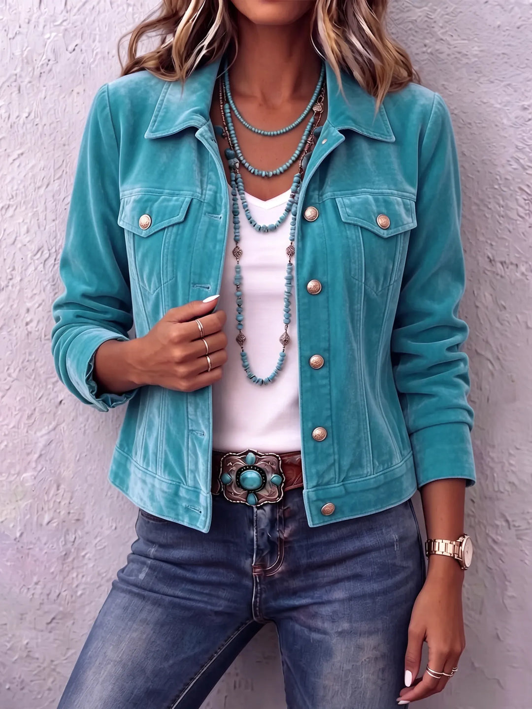 Damen Trenchcoat im Vintage-Stil mit Oversize-Passform in Blau
