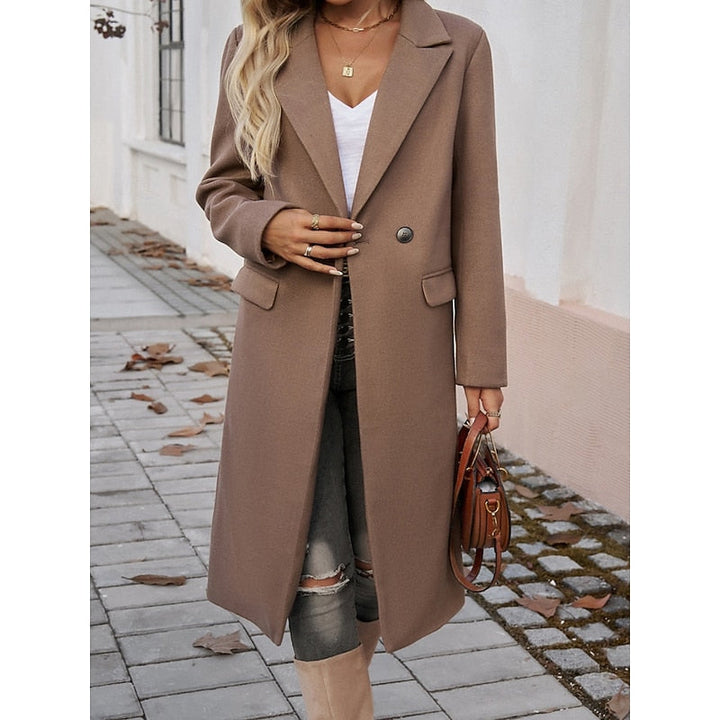 Damen Trenchcoat Klassisch Elegant Zeitlos in Dunkelgrau 7