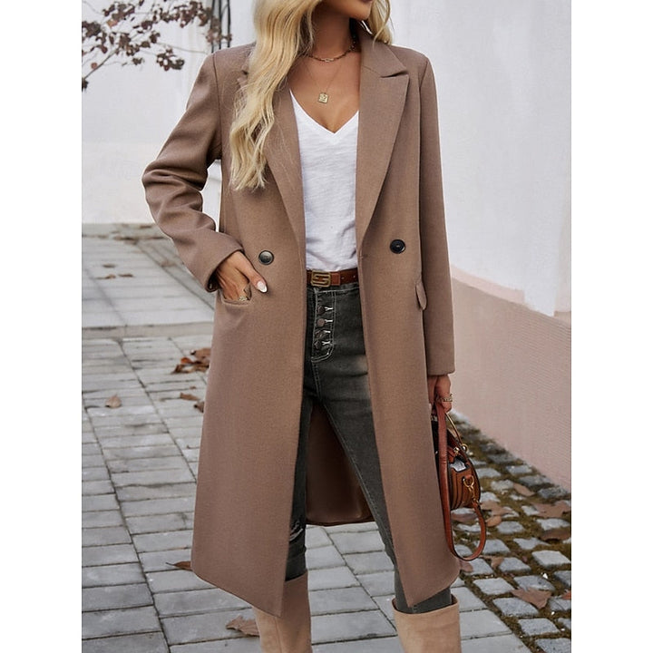 Damen Trenchcoat Klassisch Elegant Zeitlos in Dunkelgrau 8