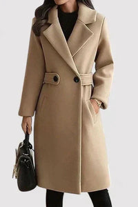 Hannah | Damen Trenchcoat mit klassischem Gürtel aus Wolle