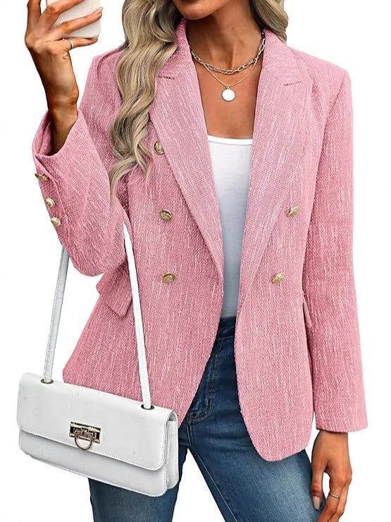 Damen Tweed Blazer für jede Gelegenheit in Hellrosa