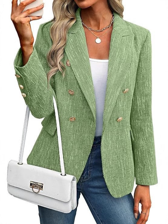 Damen Tweed Blazer für jede Gelegenheit in Lawn green
