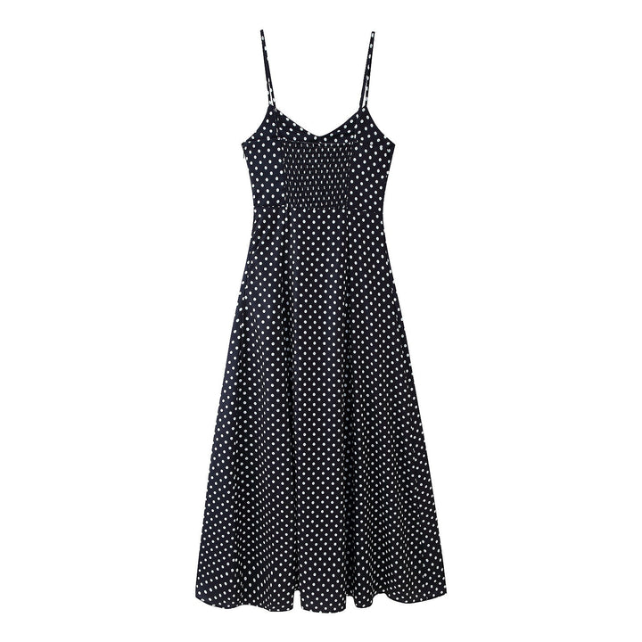 Damen Verspieltes Gepunktetes Midikleid (3)