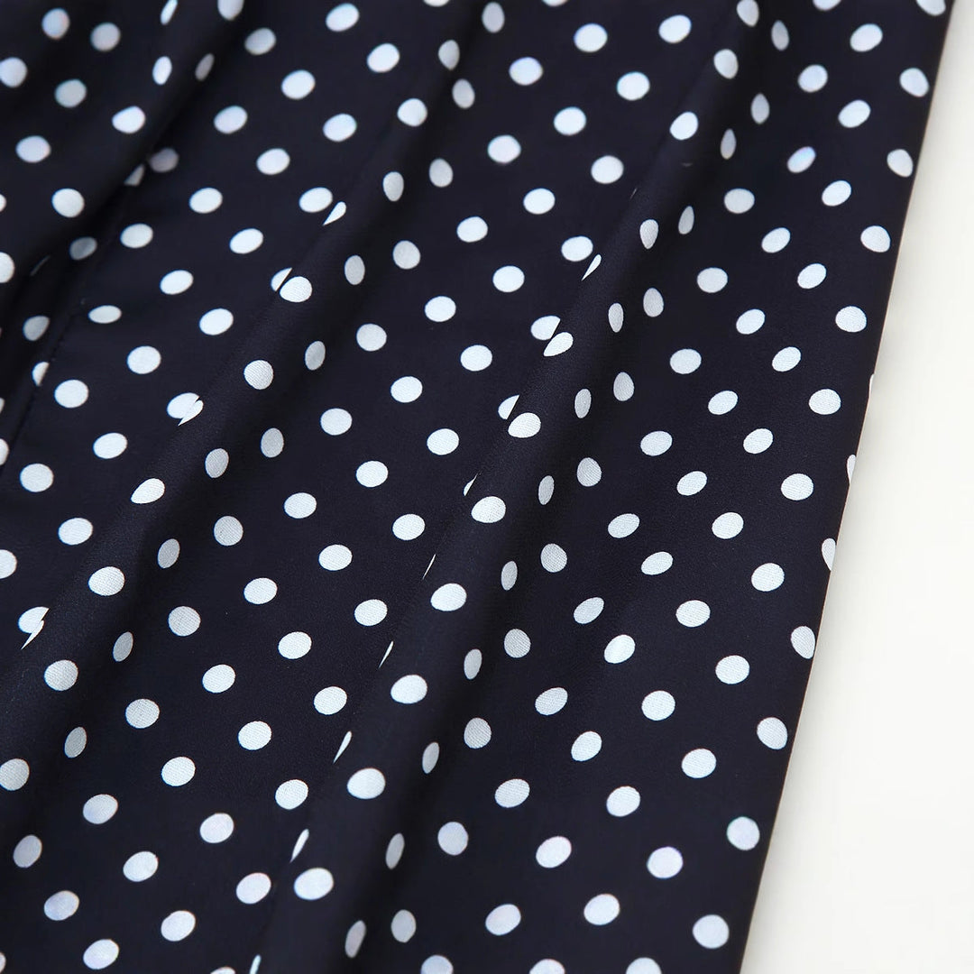 Damen Verspieltes Gepunktetes Midikleid (5)