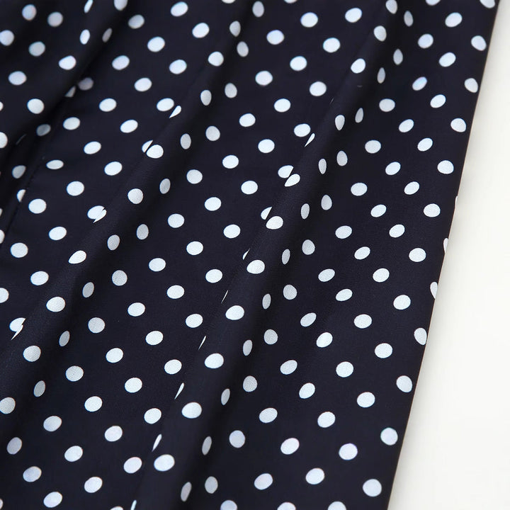 Damen Verspieltes Gepunktetes Midikleid (5)