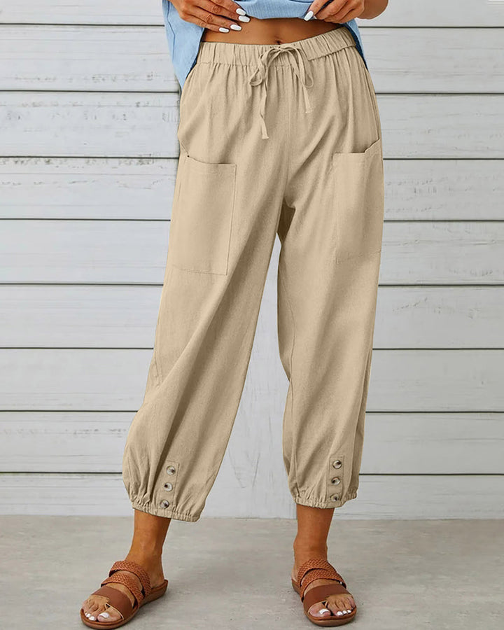 Damen Vielseitige Komfort-Hosen in Khaki