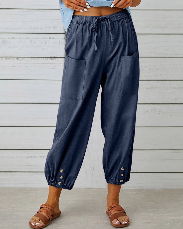 Damen Vielseitige Komfort-Hosen in Marineblau