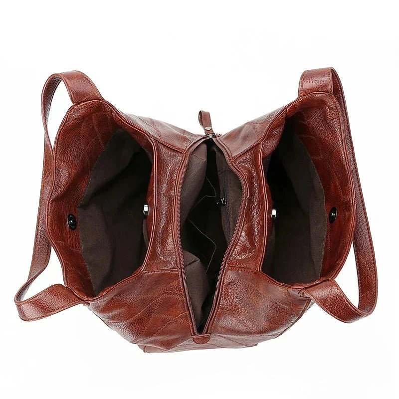 Damen Vintage Hobo Tasche aus weichem Kunstleder (9)