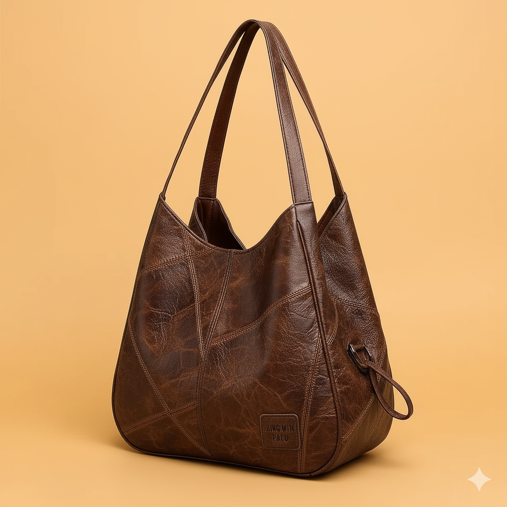 Damen Vintage Ledertasche mit Crossbody-Option (2)