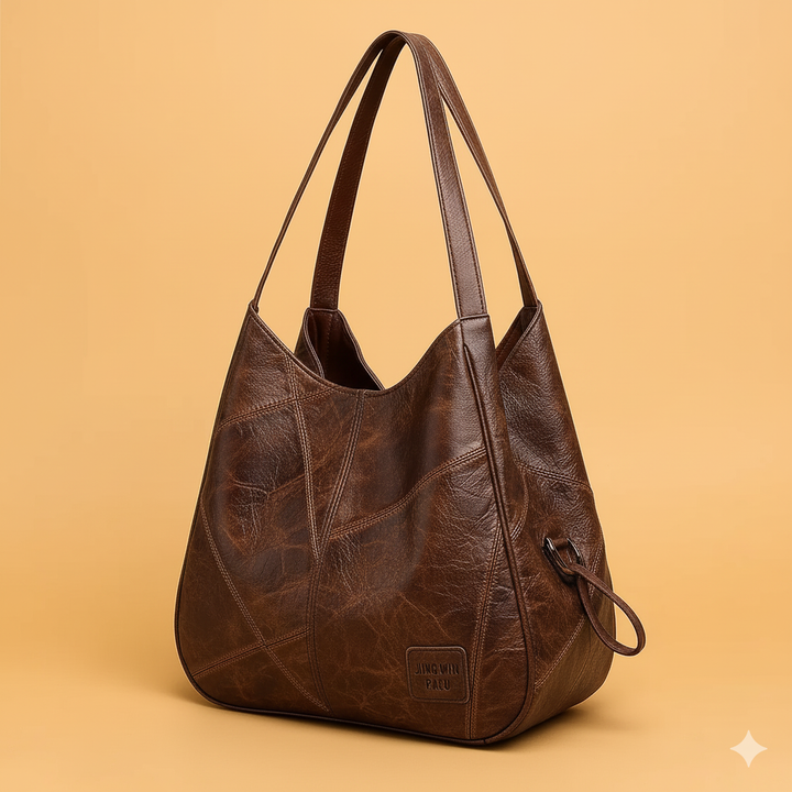 Damen Vintage Ledertasche mit Crossbody-Option (2)