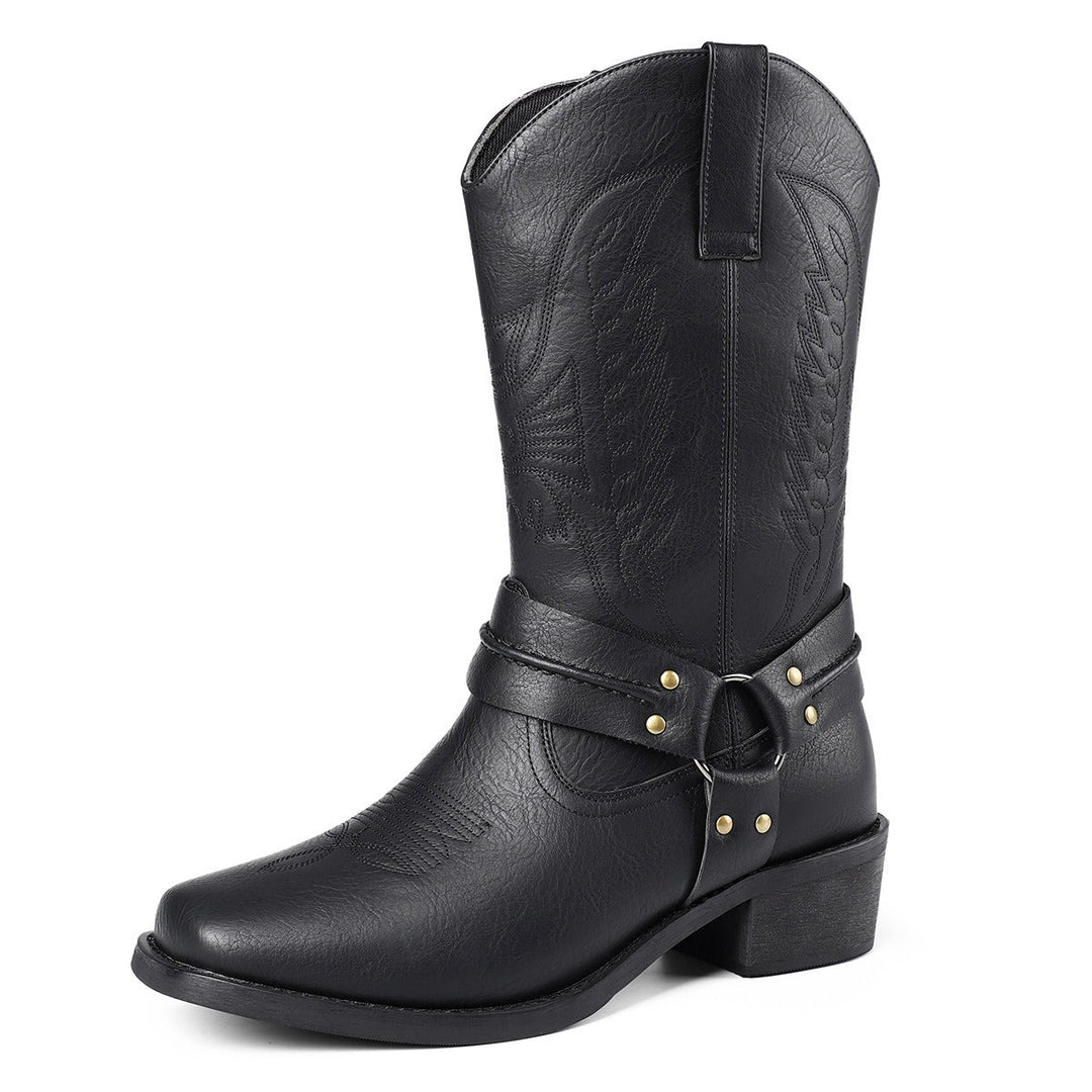 Damen Vintage Plateau Stiefel für Winter in Braun 10