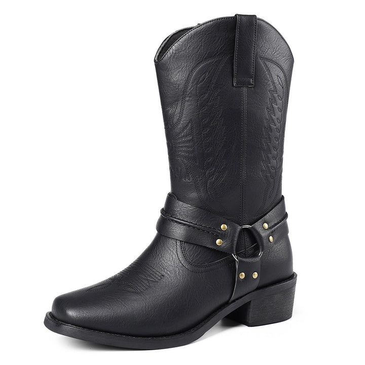 Damen Vintage Plateau Stiefel für Winter in Braun 10