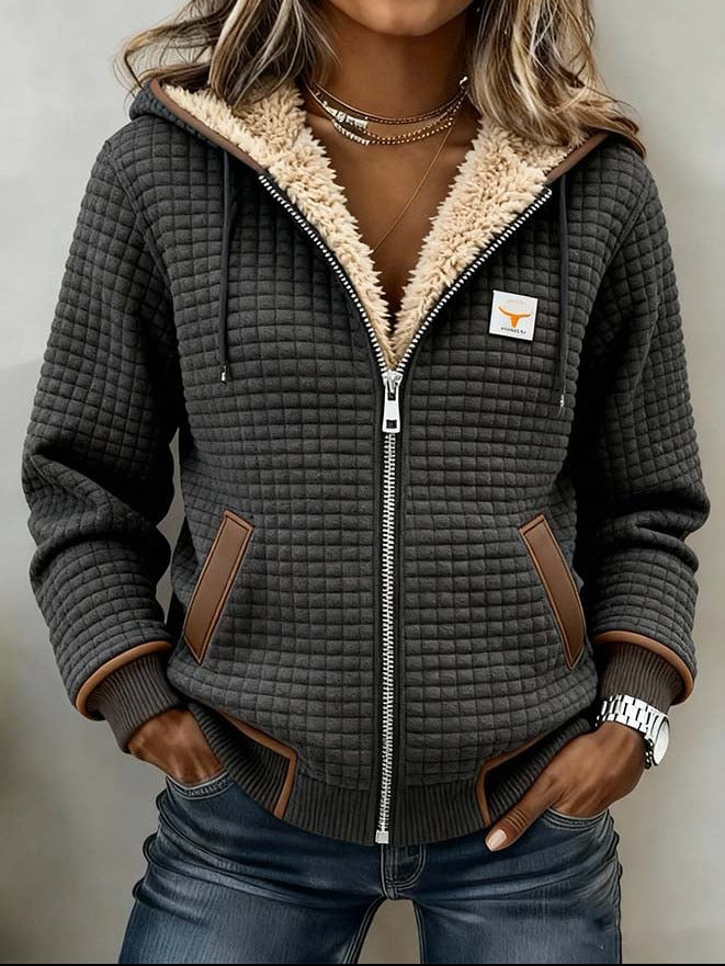 Damen wärmende gepolsterte Fleecejacke für Winter
