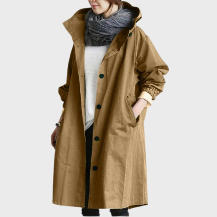 Damen Wasserdichte Jacke für den Herbst in Braun