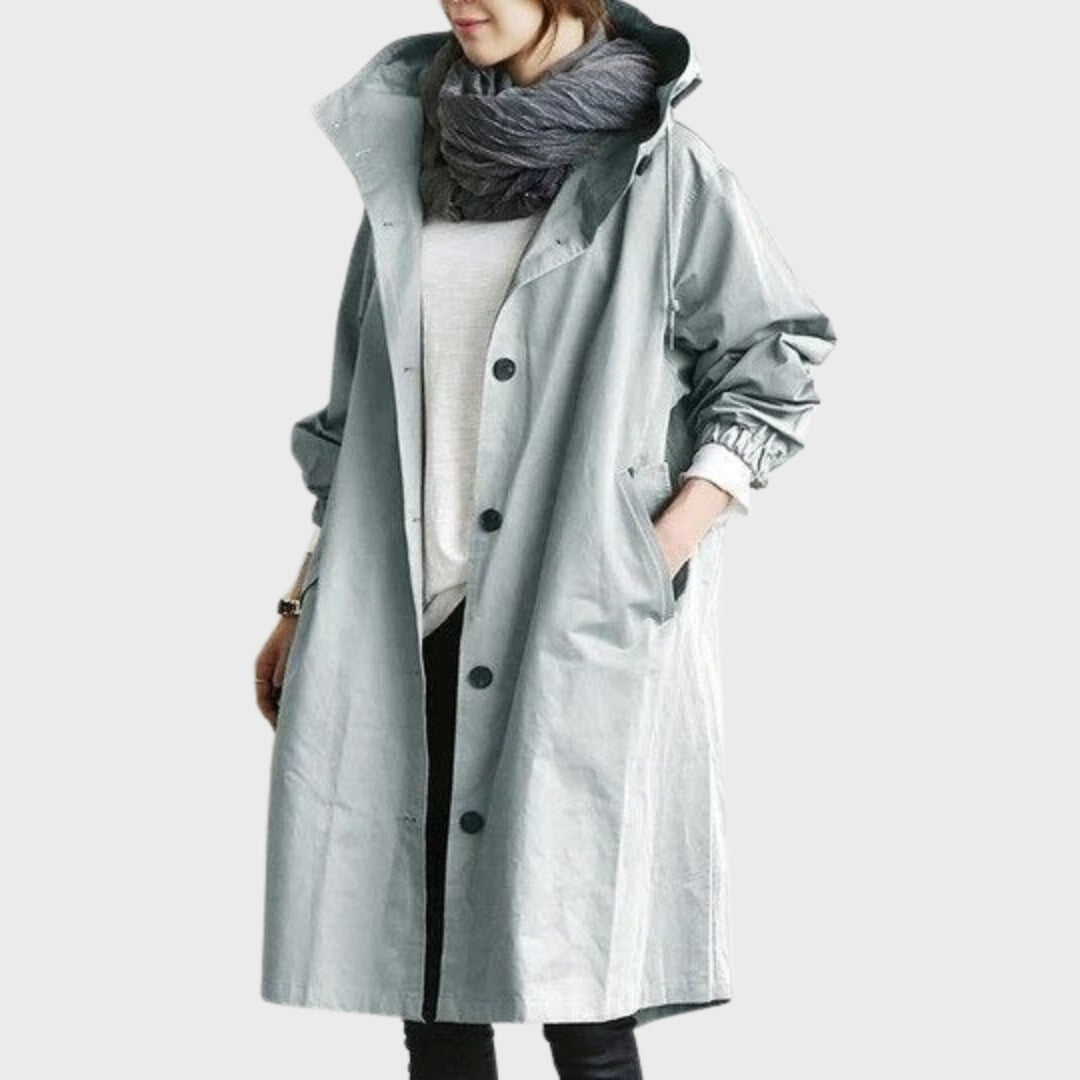 Damen Wasserdichte Jacke für den Herbst in Hellblau