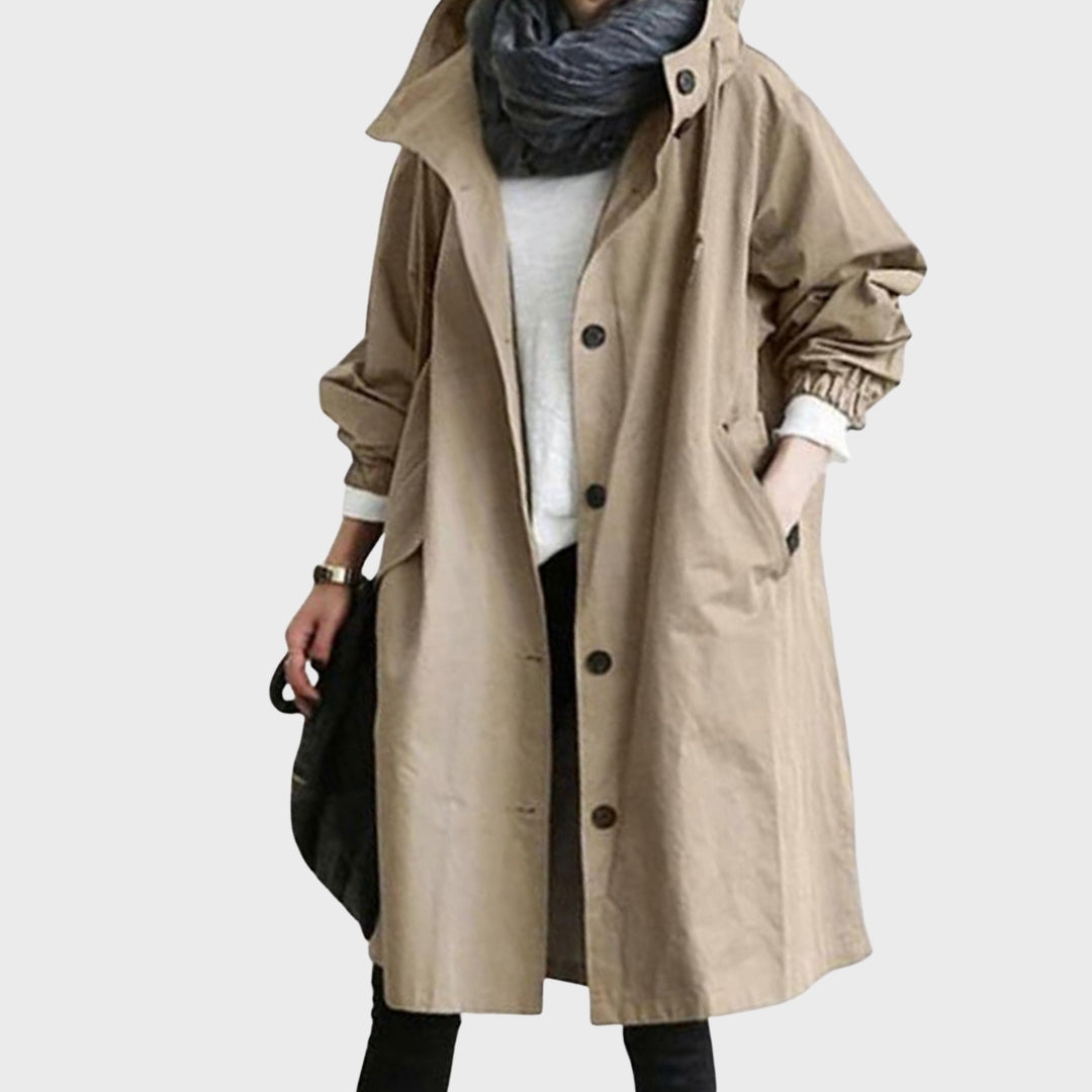 Damen Wasserdichte Jacke für den Herbst in Khaki
